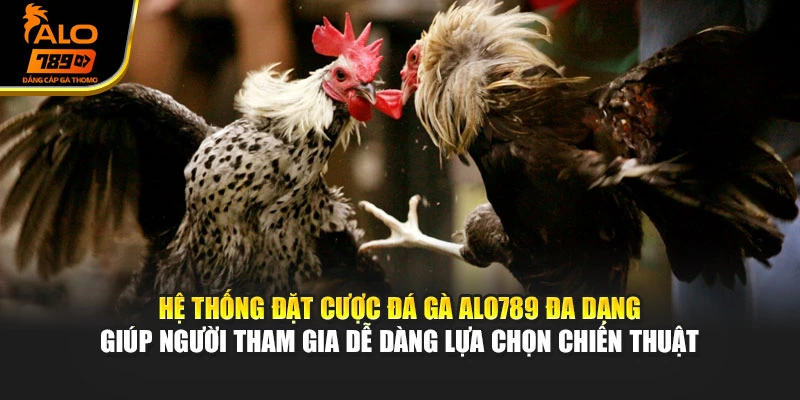 Hệ thống đặt cược đá gà Alo789 đa dạng giúp người tham gia dễ dàng lựa chọn chiến thuật